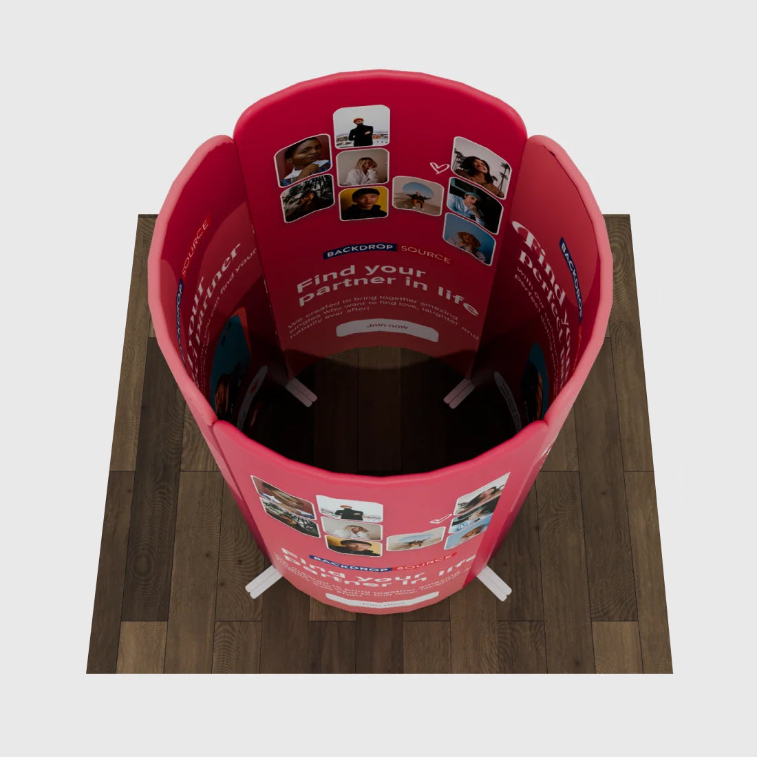 Magnetic Fabric Booth Display - Model 1 (6.5 x 6.5ft)
