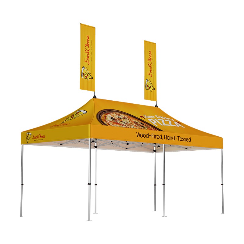 10x20 Canopy Tent with Peak Flag Kit