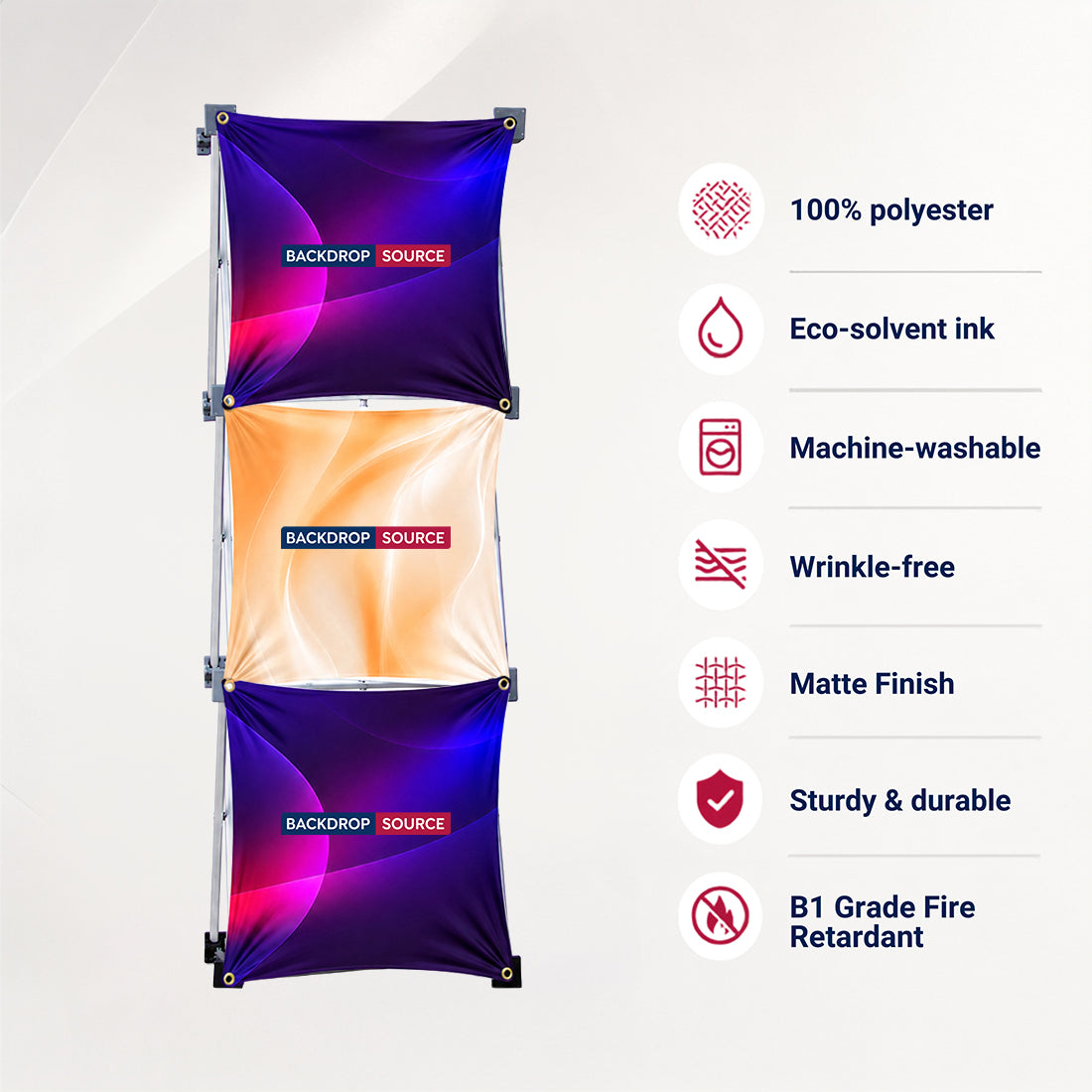 1 x 3 Fabric GeoMetrix Pop Up Grid Display