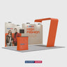 20x10 Straight Backdrop with Arch Exhibition Kit