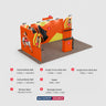20x10 Straight Backdrop with Shelf Exhibition Kit