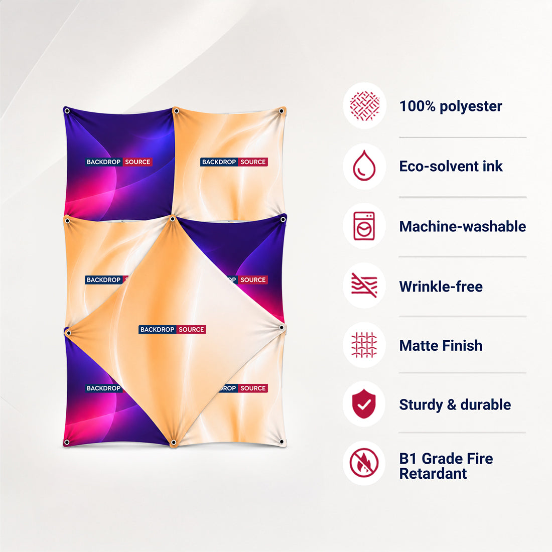 2 x 3 Fabric GeoMetrix Pop Up Grid Display