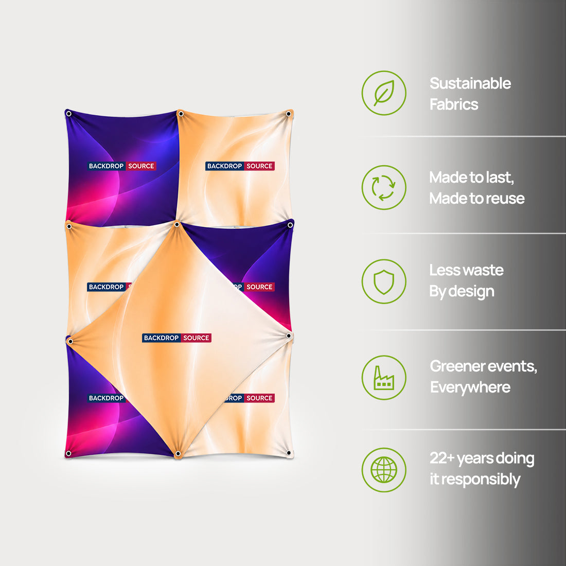 2 x 3 Fabric GeoMetrix Pop Up Grid Display