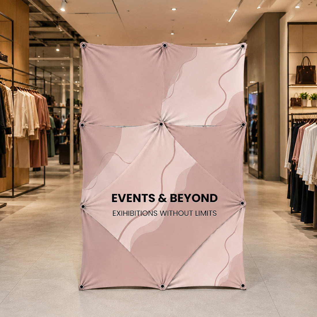 2 x 3 Fabric GeoMetrix Pop Up Grid Display