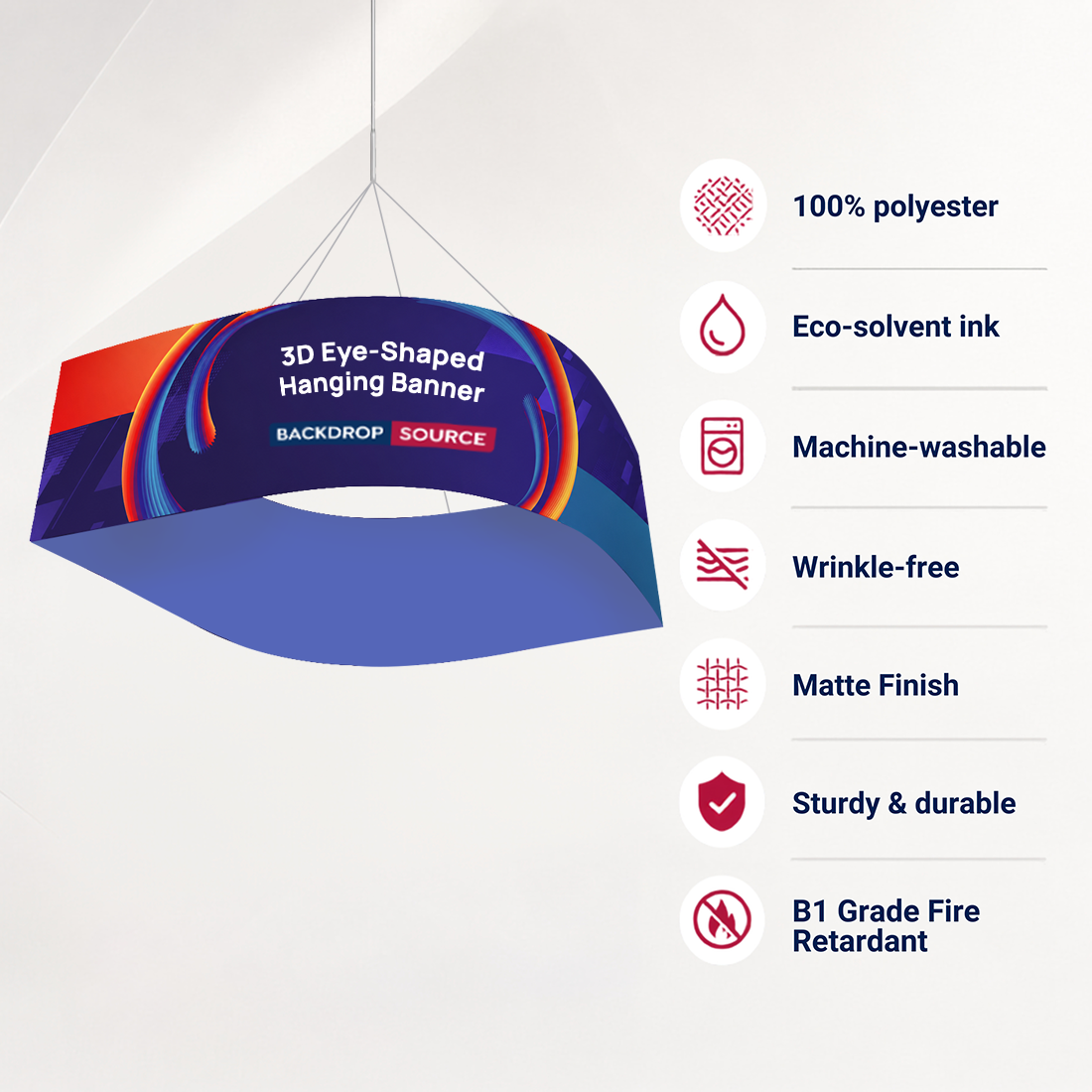 3D Eye-Shaped Hanging Banner