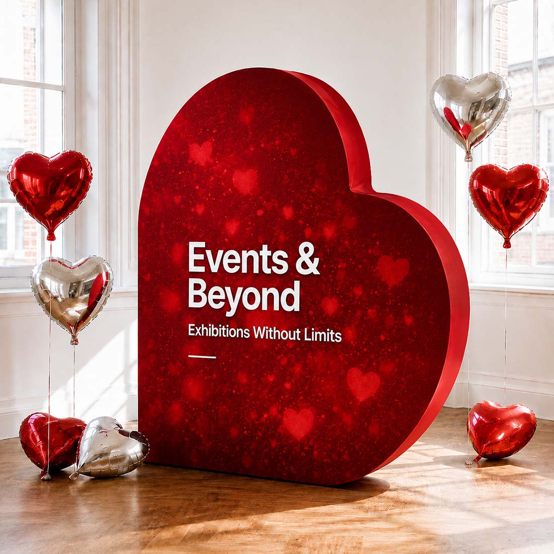 3D Heart Shape Backdrop