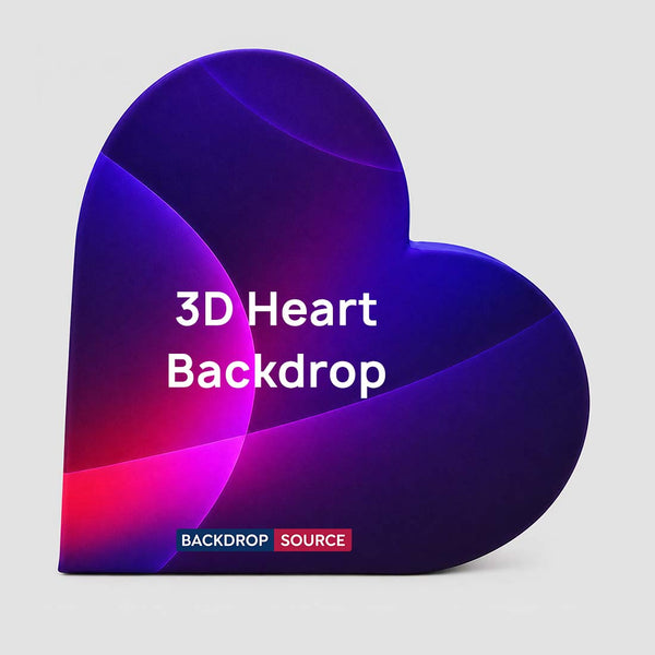 3D Heart Shape Backdrop