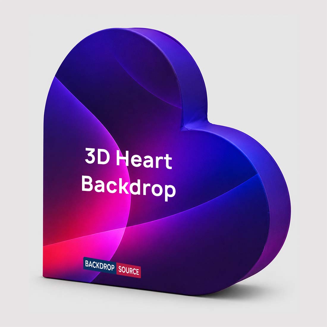 3D Heart Shape Backdrop