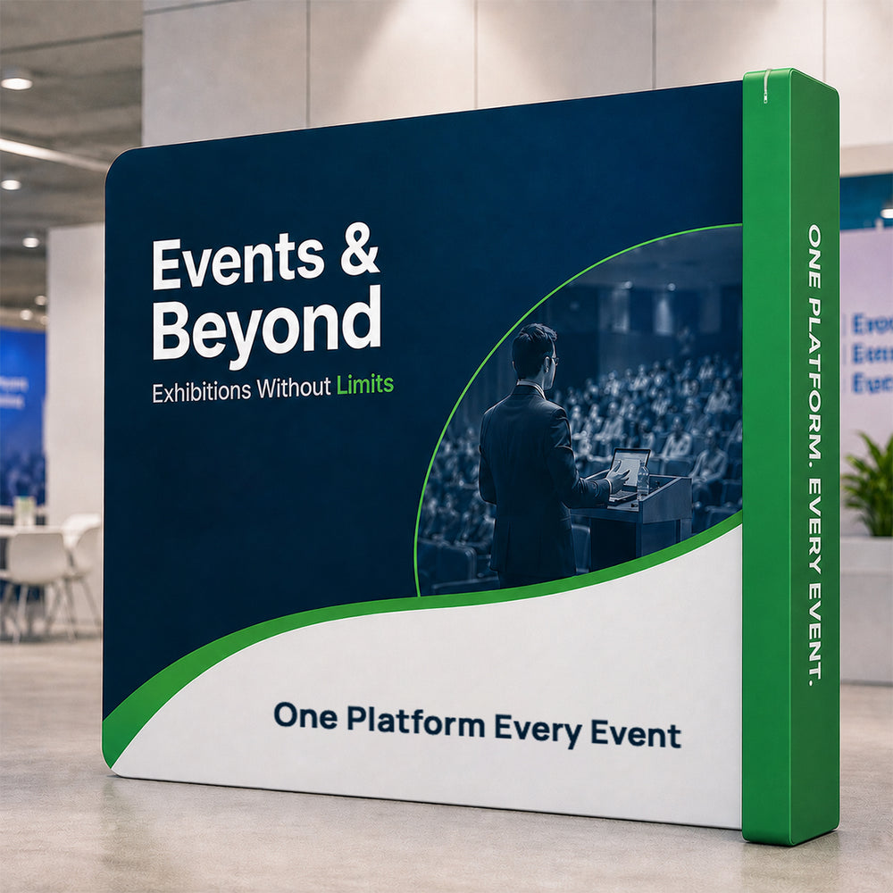 3D L-Style Fabric Trade Show Backdrop
