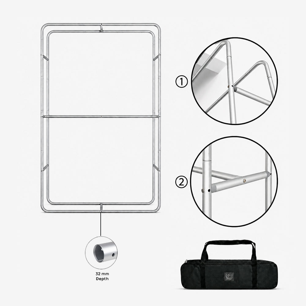 3D Rounded Corner Fabric Display