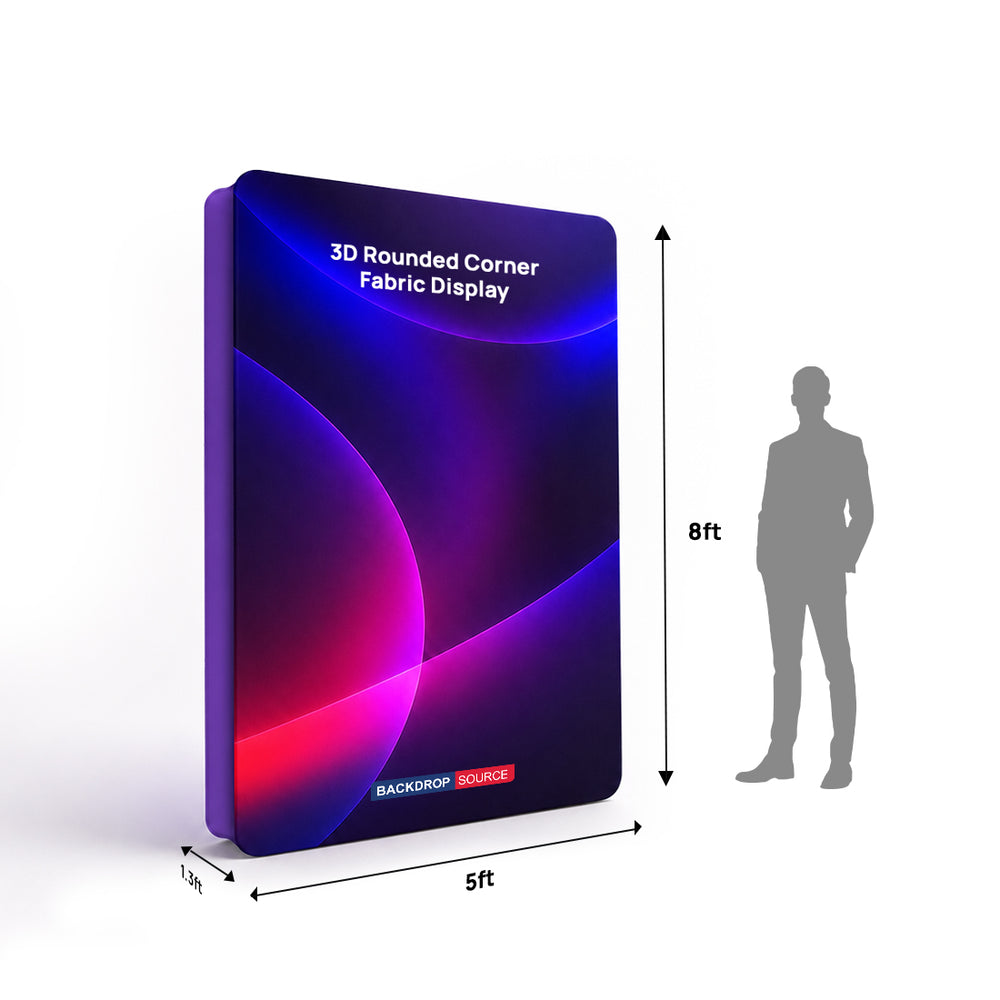 3D Rounded Corner Fabric Display