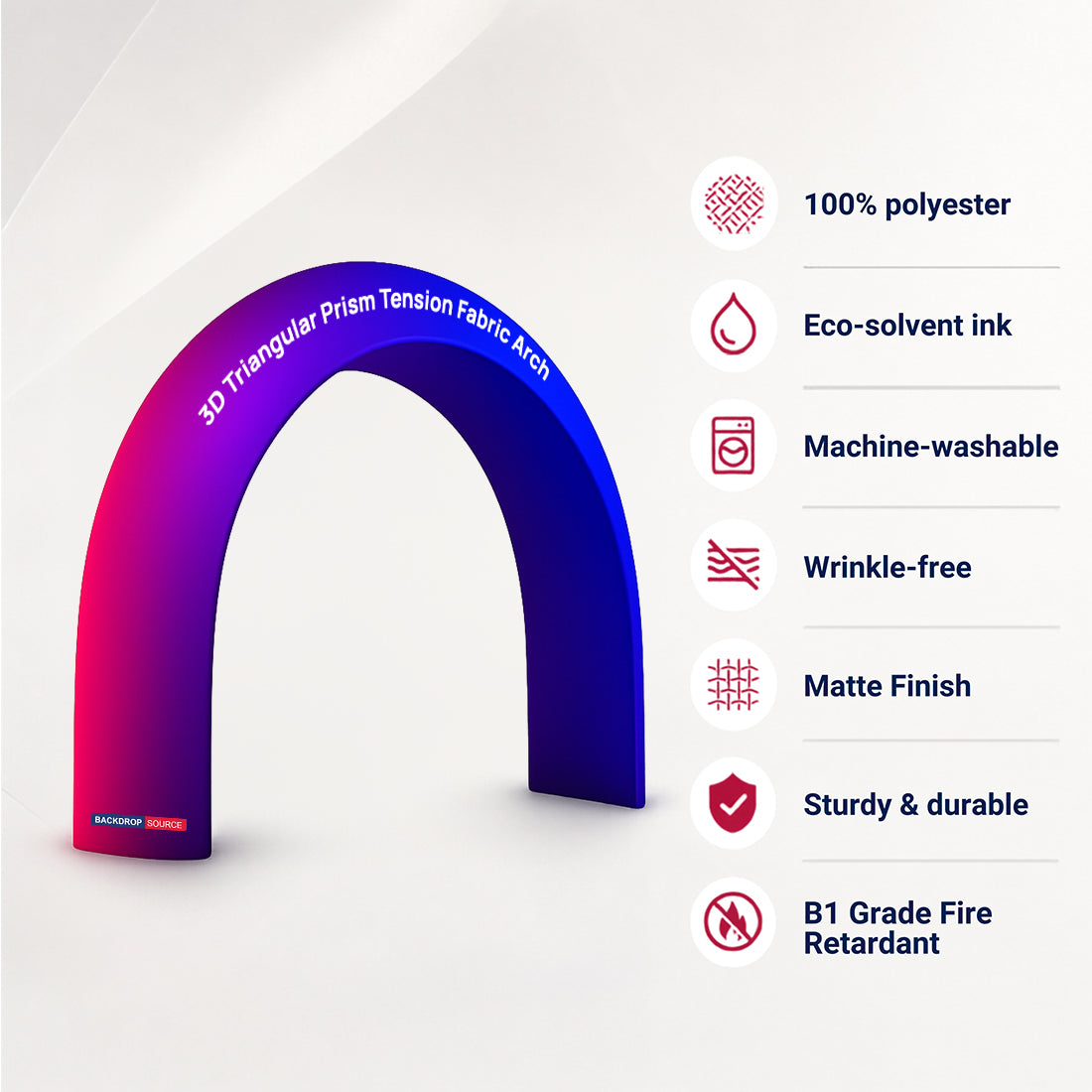 3D Triangular Prism Tension Fabric Arch