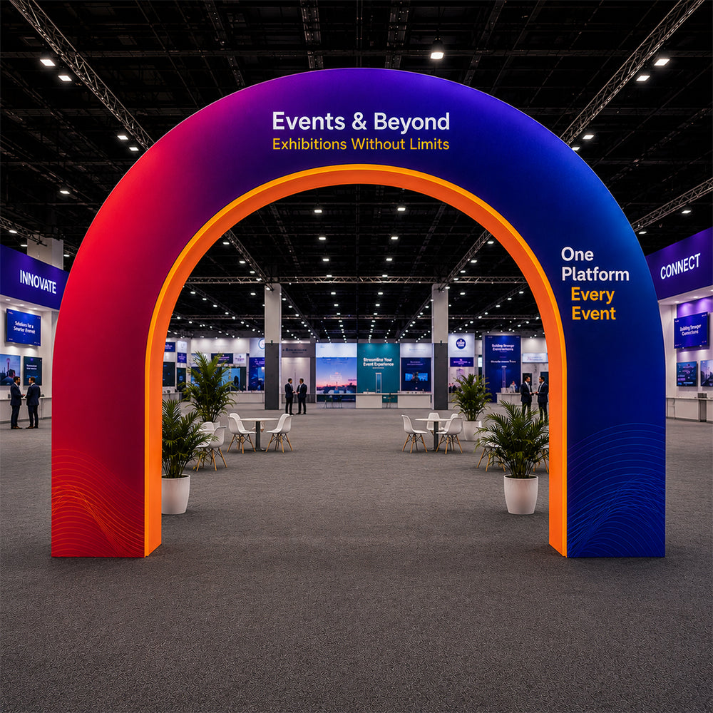 3D Triangular Prism Tension Fabric Arch