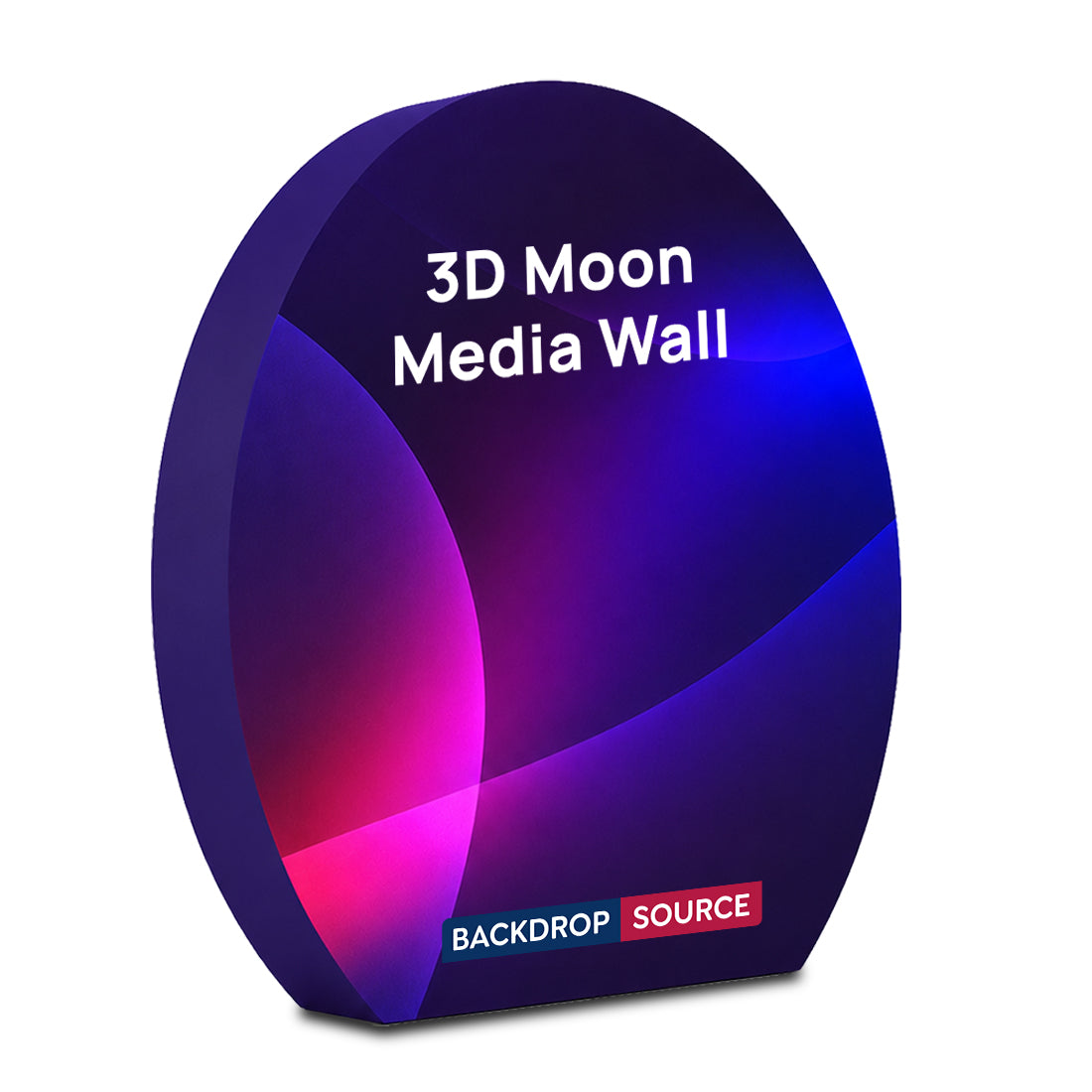 3D Moon-Shaped Tension Fabric Display