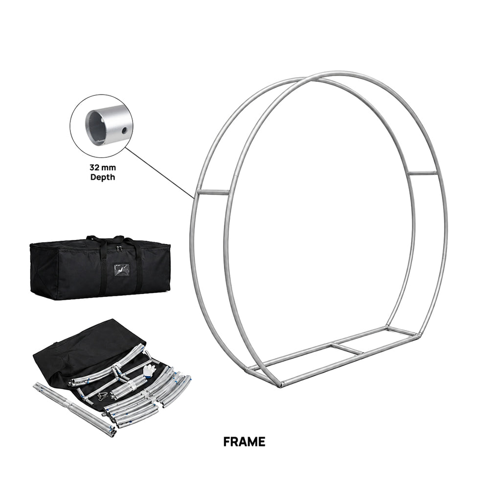 3D Moon-Shaped Tension Fabric Display