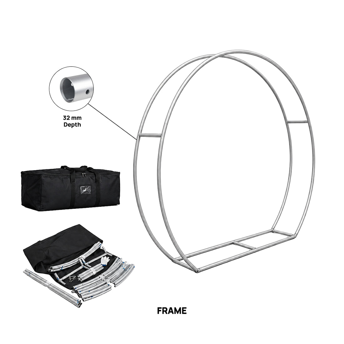 3D Moon-Shaped Tension Fabric Display