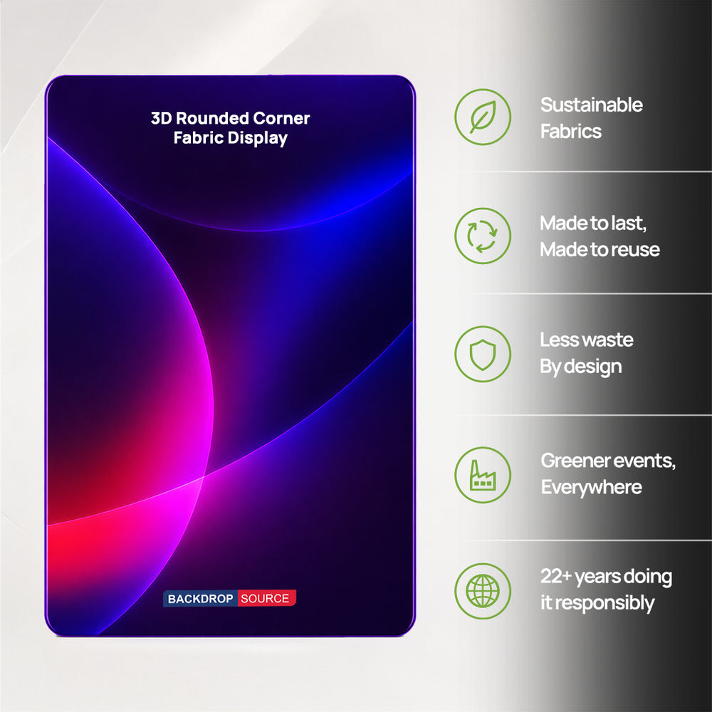 3D Rounded Corner Fabric Display