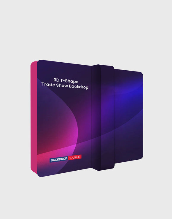 Modular 3D T-Shaped Fabric Display Wall