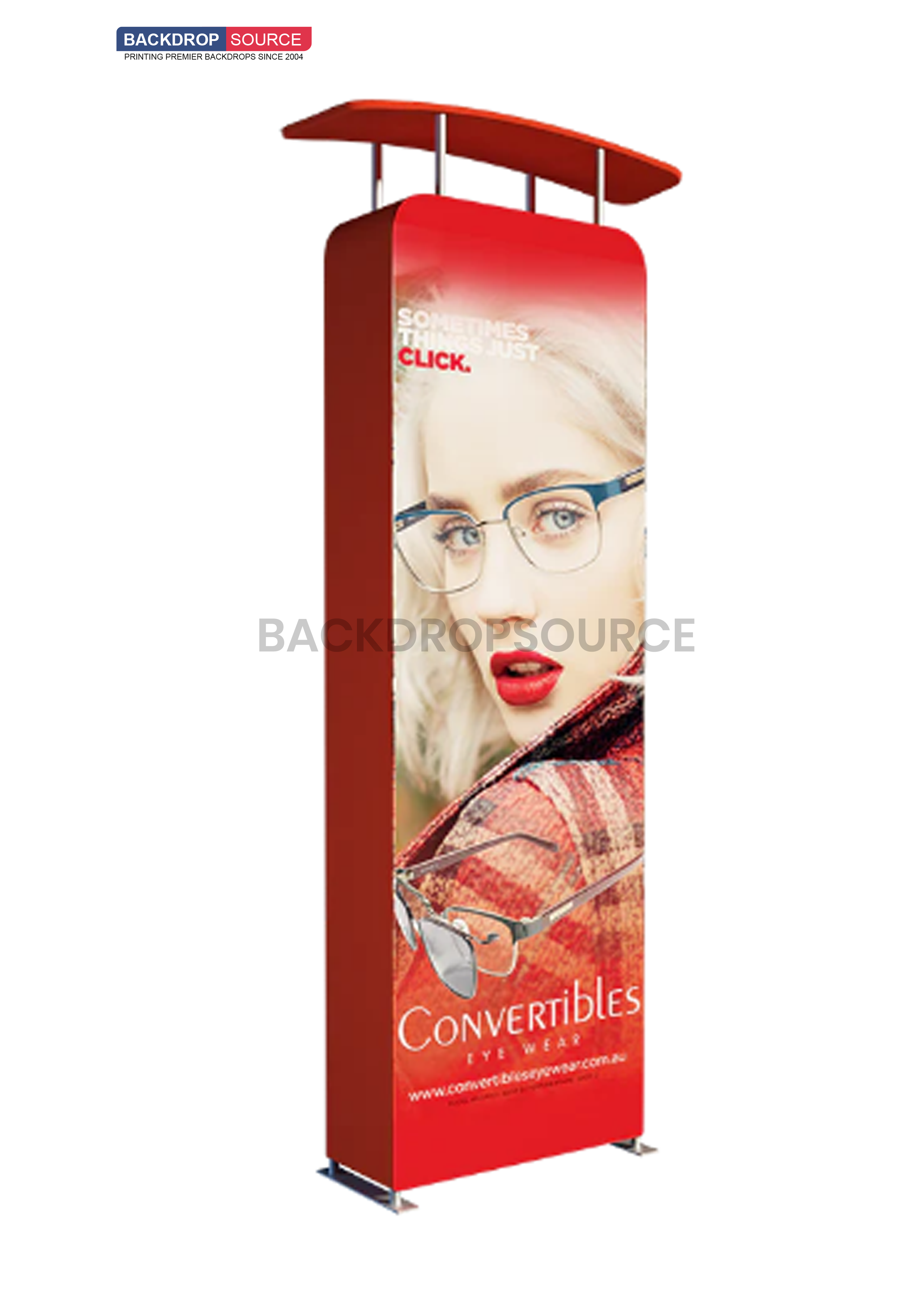 Custom 3D Fabric Column with Header | Promotional Display Stand USA ...