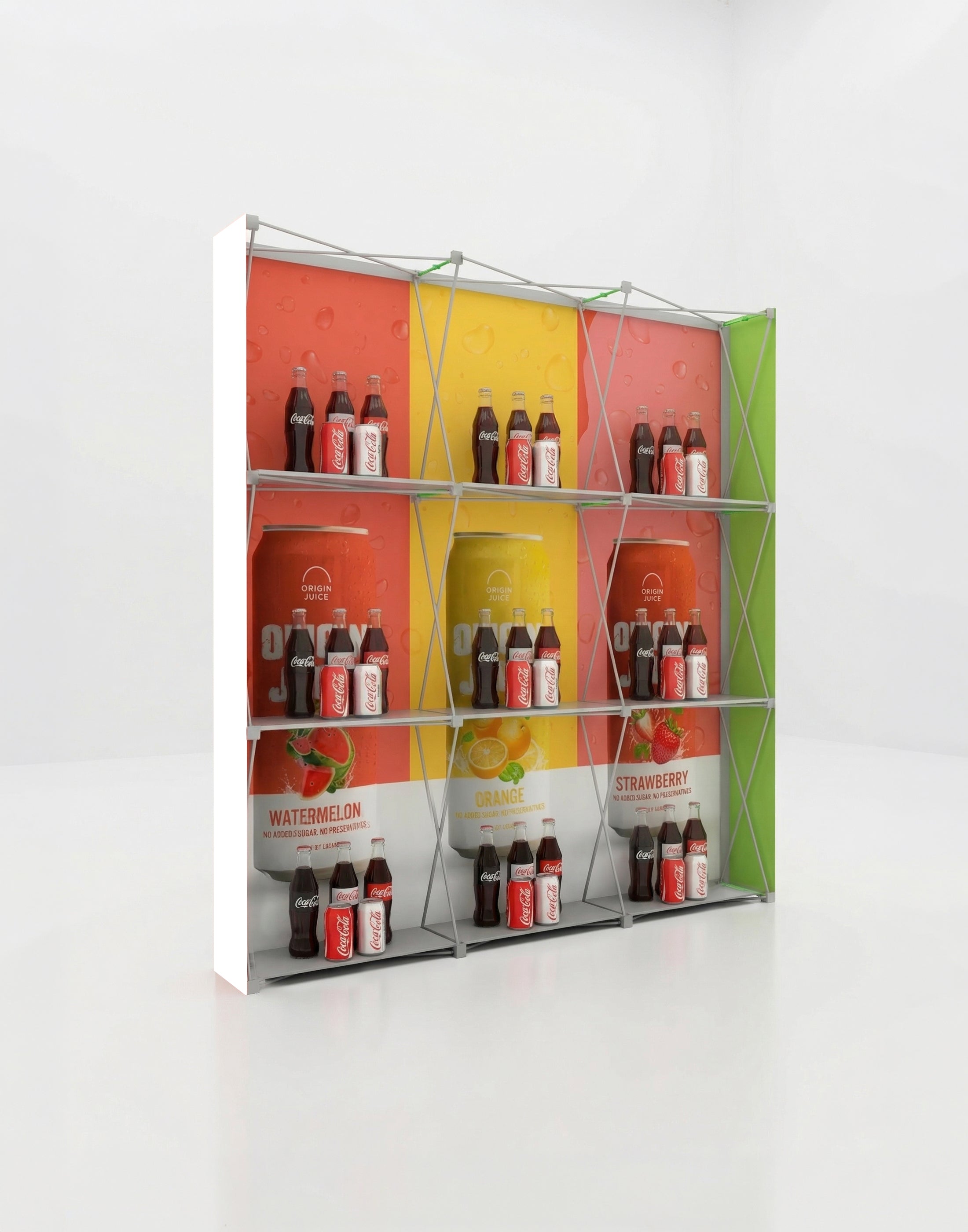 Portable Straight Pop-Up Wall with Shelves