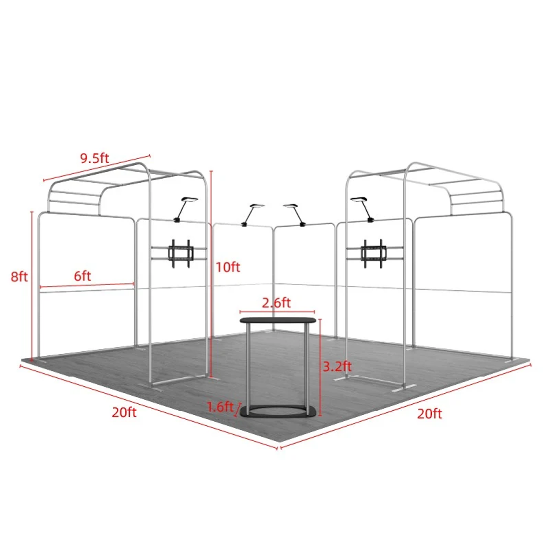 Modular Booth Kits 20ft x 20ft - Model 19