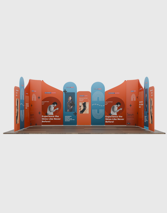 Magnetic Fabric Booth Display - Model 3 (20 x 20ft)