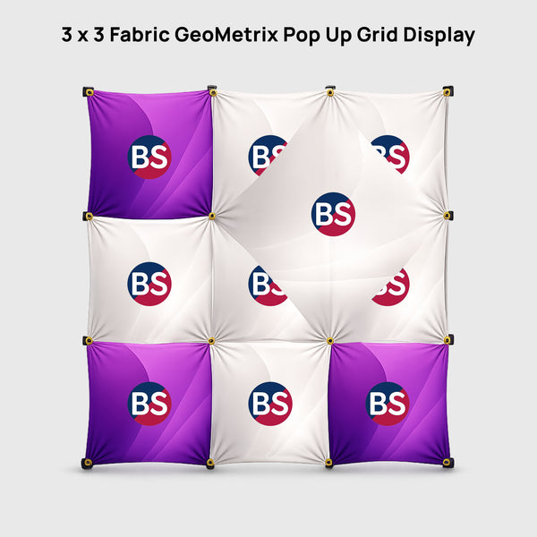 3 x 3 Fabric GeoMetrix Pop Up Grid Display