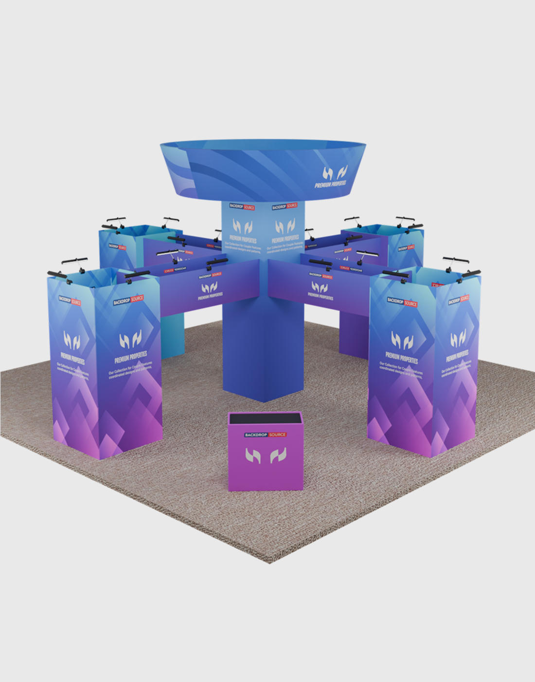 Modular Booth Kits 30ft x 30ft - Model 1 | Custom Exhibition Booth ...