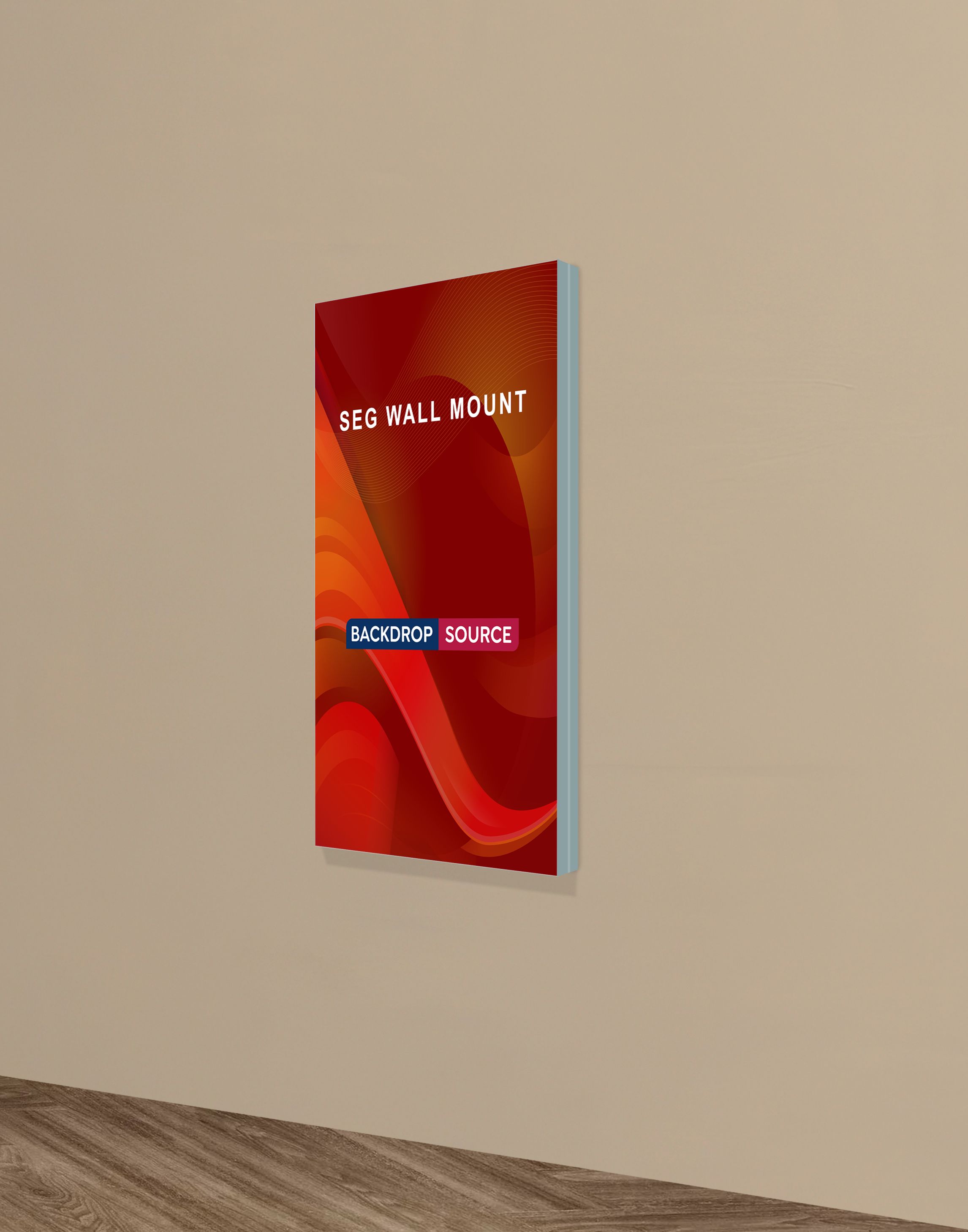 Wall-Mounted SEG Fabric display - 1.57" Depth