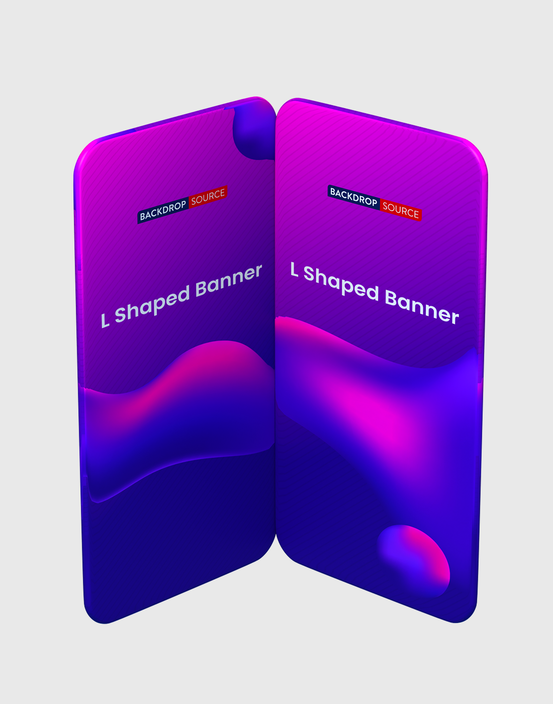 L-Shaped Fabric Banner Display