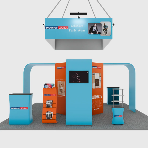 Kits de stand modulares de 20 pies x 20 pies - Modelo 02