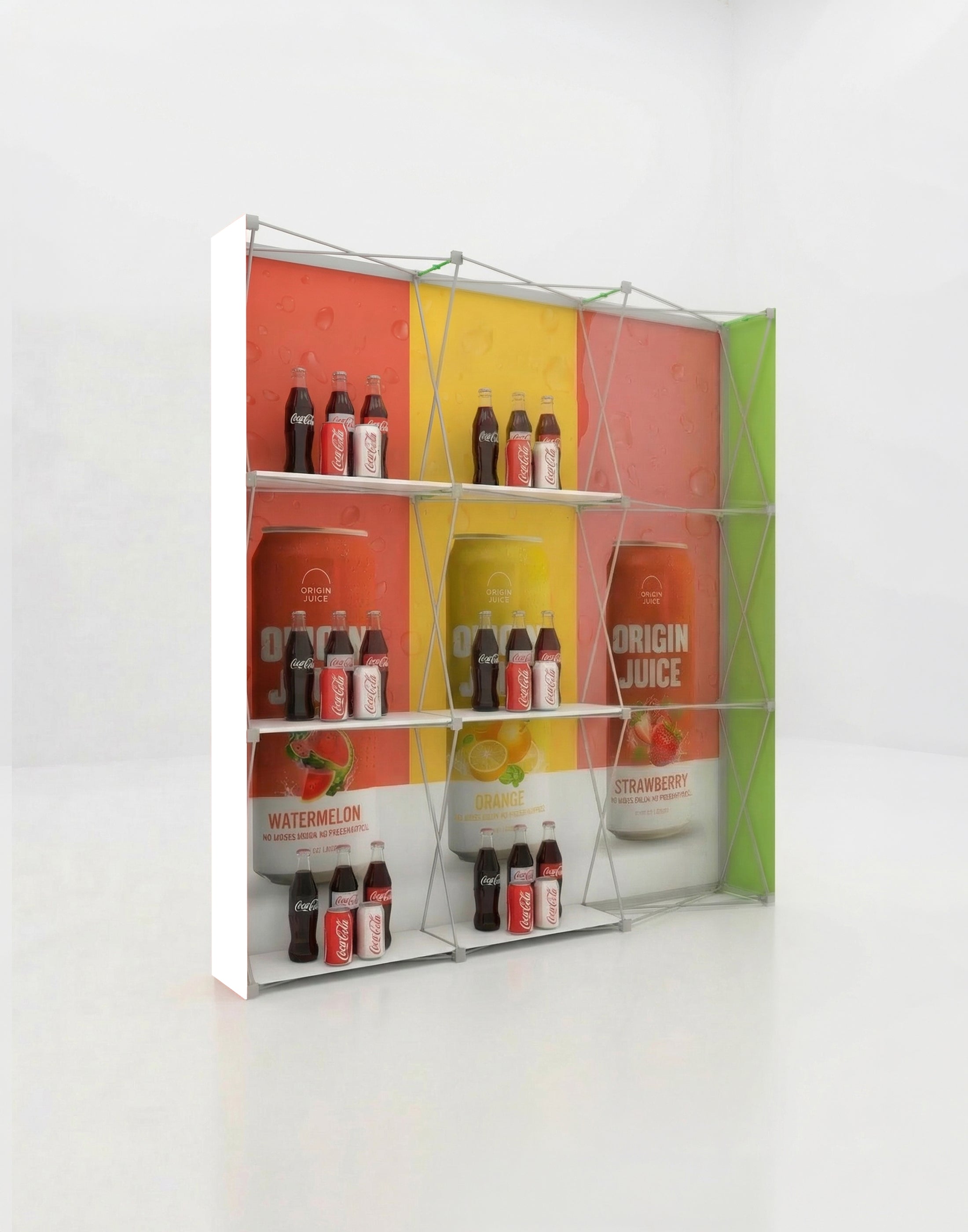 Portable Straight Pop-Up Wall with Shelves