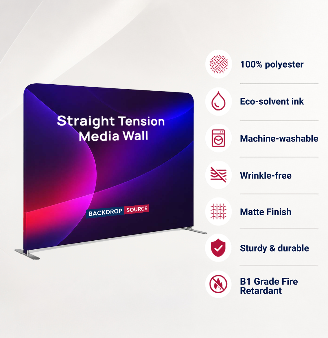 Premium Straight Tension Fabric Backdrop Display