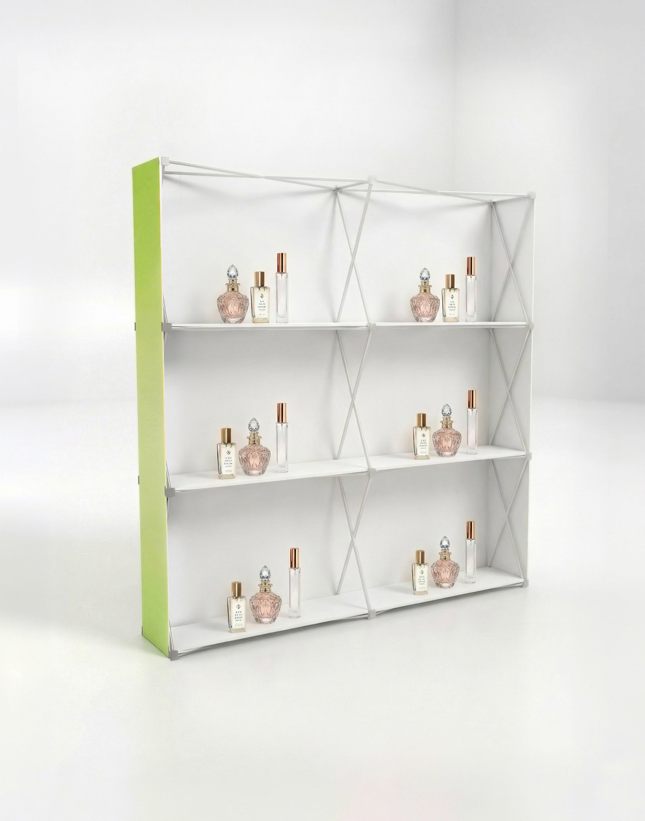 Portable Straight Pop-Up Wall with Shelves