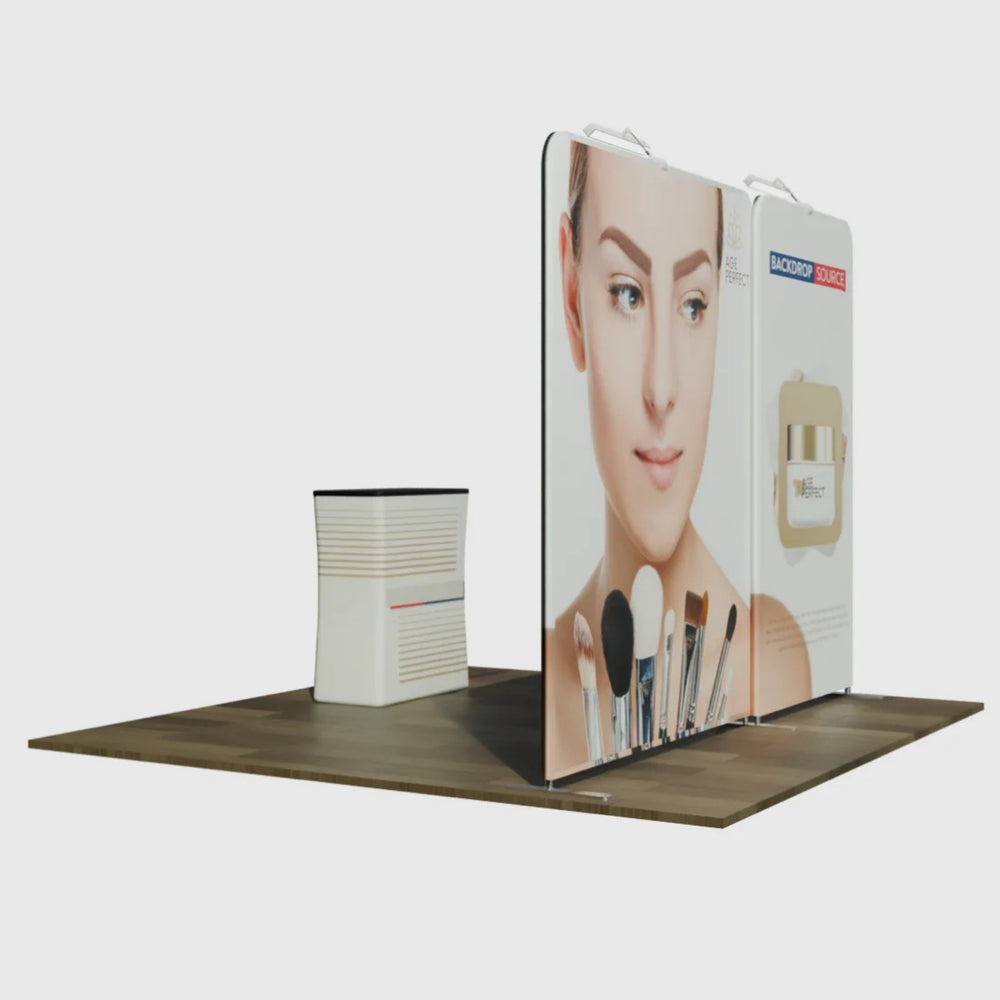 Exhibidor portátil de 10 pies - Modelo 1