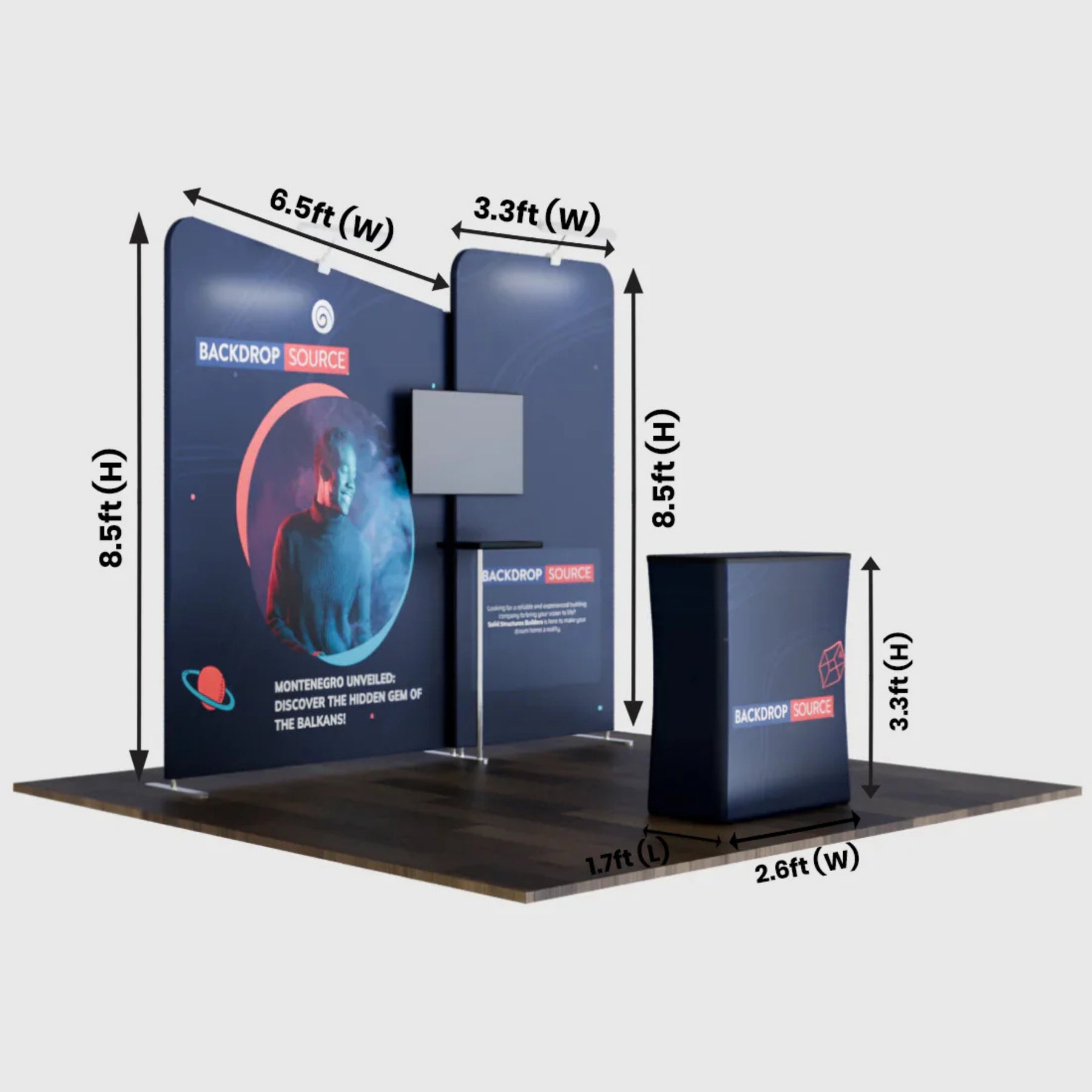 Portable Exhibit Display 10ft x 10ft - Model 7