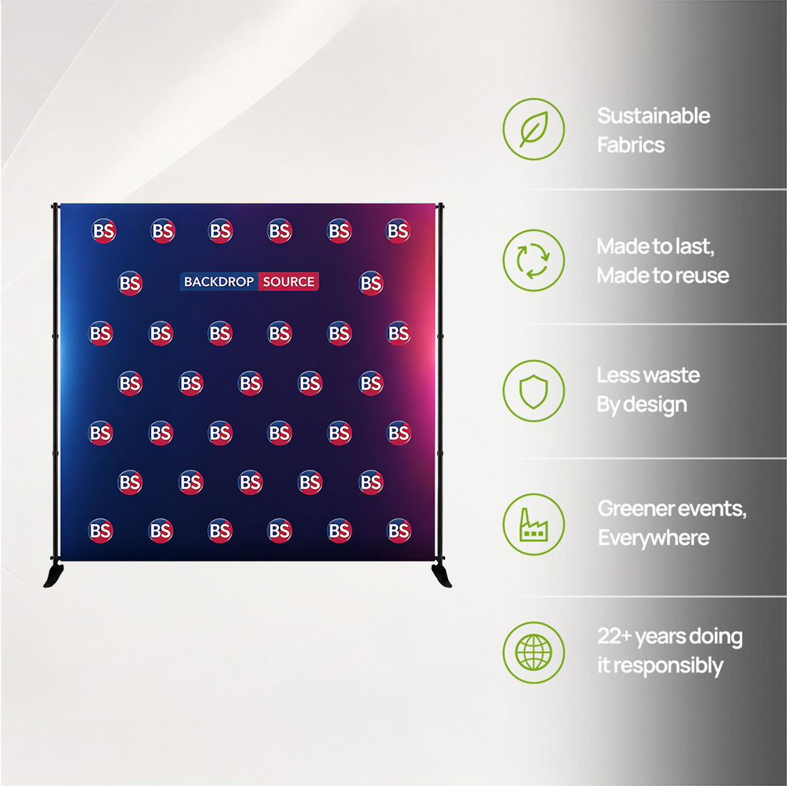 Fondos de pared multimedia para eventos con repetición de pasos