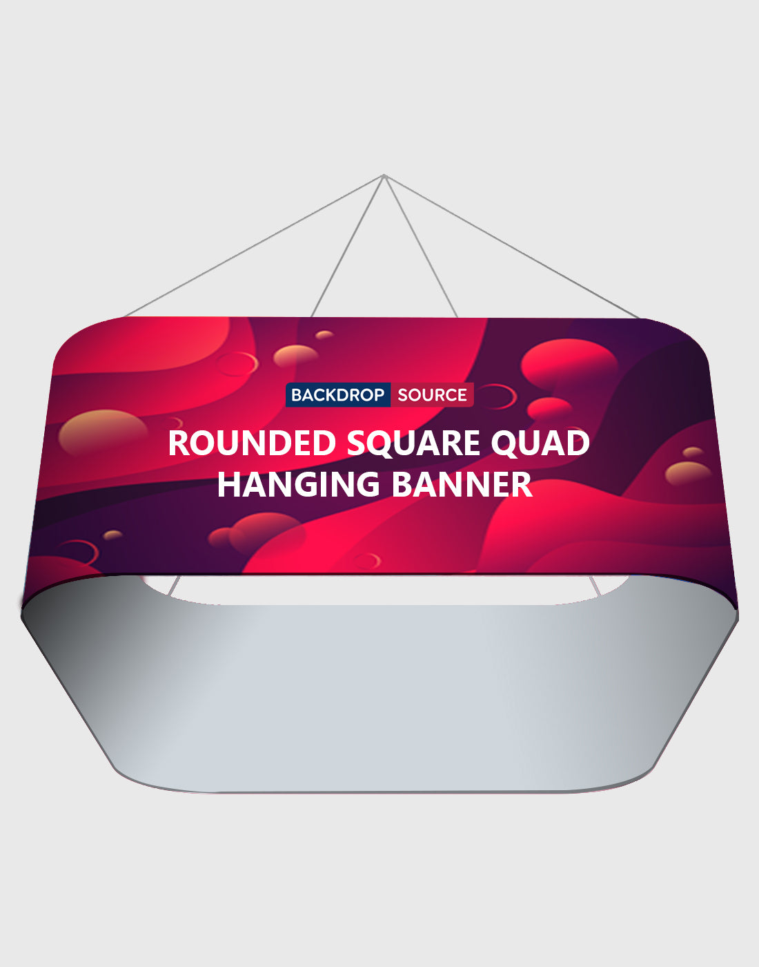 Rounded Square Quad Hanging Banner