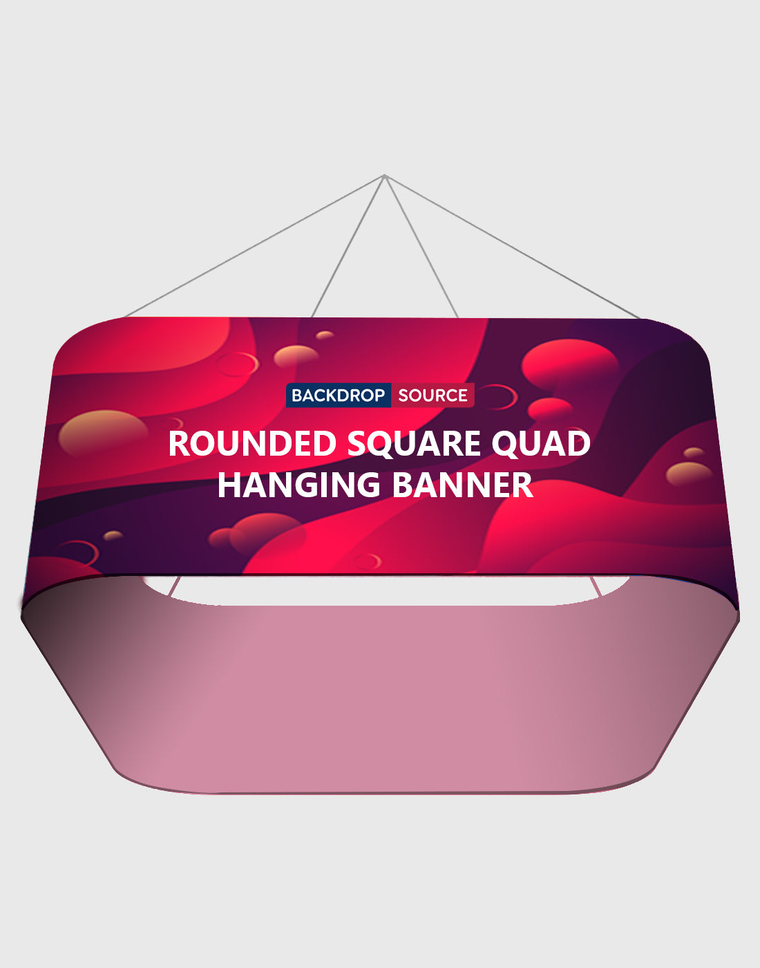 Rounded Square Quad Hanging Banner