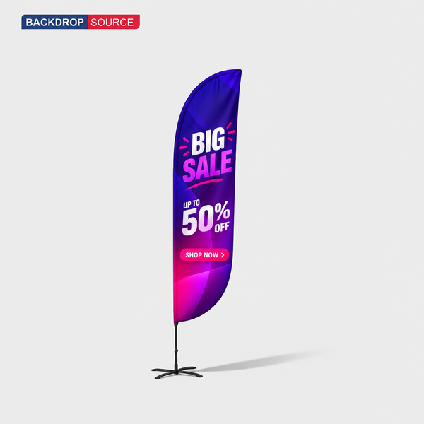 Convex Feather Flag with Uni-Fit Pole