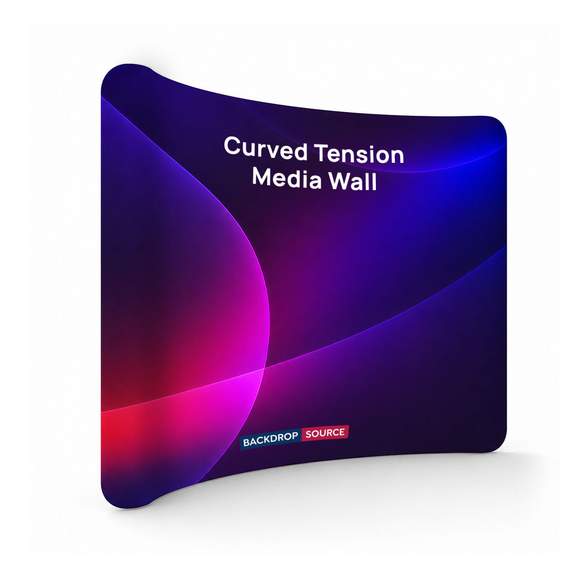 Curved Tension Fabric Portable Media Wall