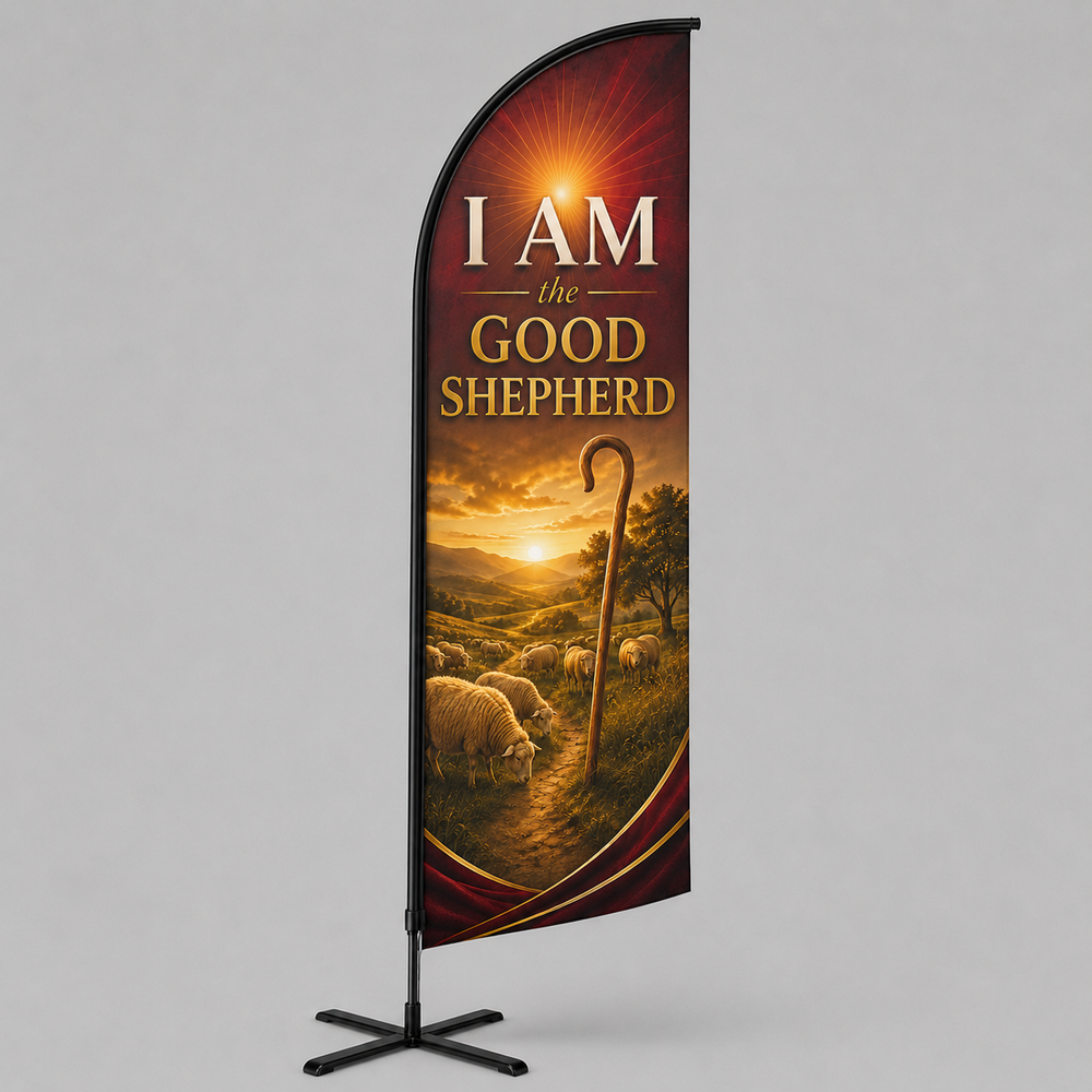 Church Angled Feather Flag