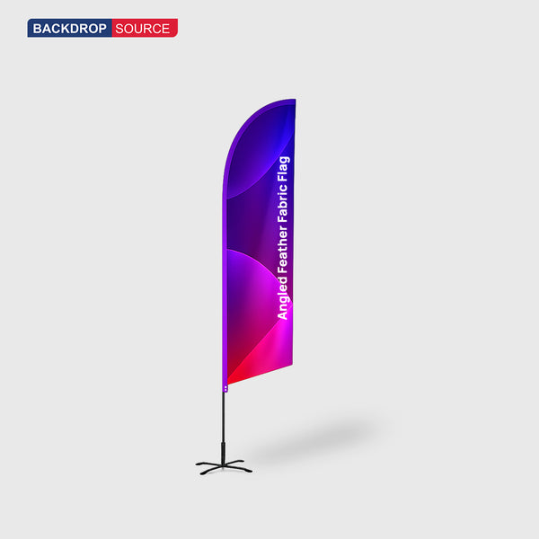 Angled Feather Fabric Flag