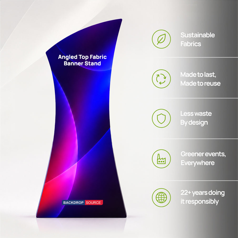 Angled Top Fabric Banner Stand