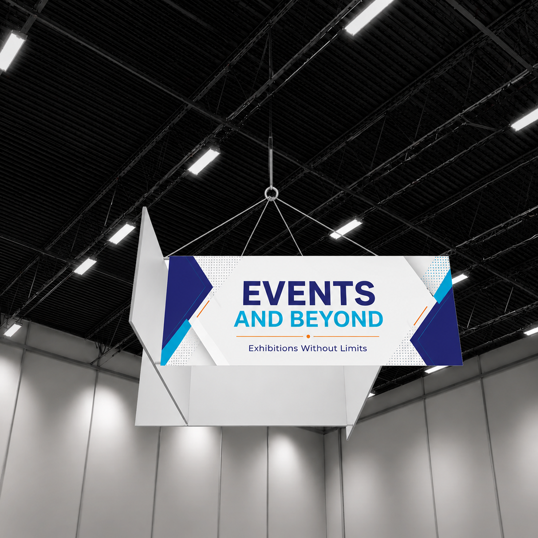 Four-Sided Pinwheel Hanging Banner Display