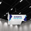 Four-Sided Pinwheel Hanging Banner Display