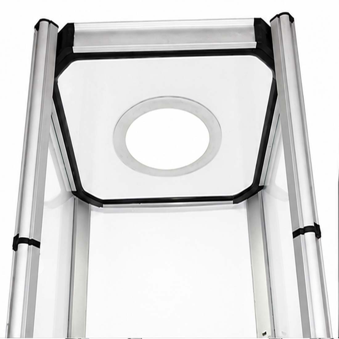Square Portable Aluminum Spiral Tower Display - 5 Layer Shelves
