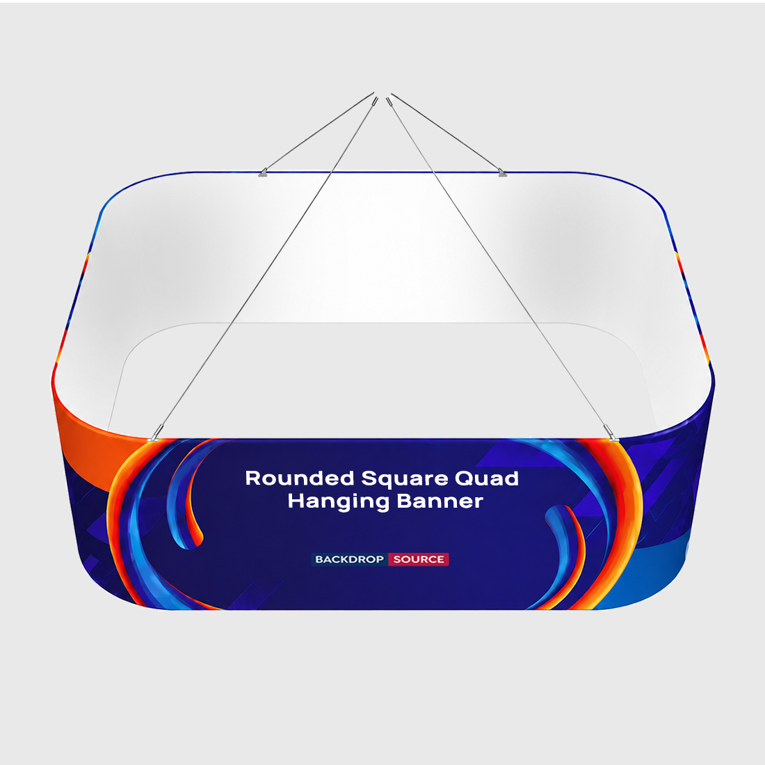 Rounded Square Quad Hanging Banner