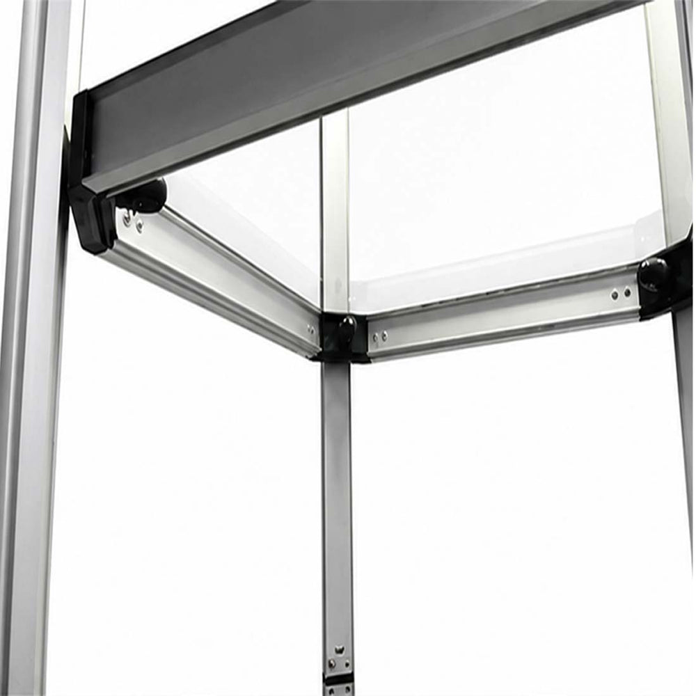 Square Portable Aluminum Spiral Tower Display - 5 Layer Shelves