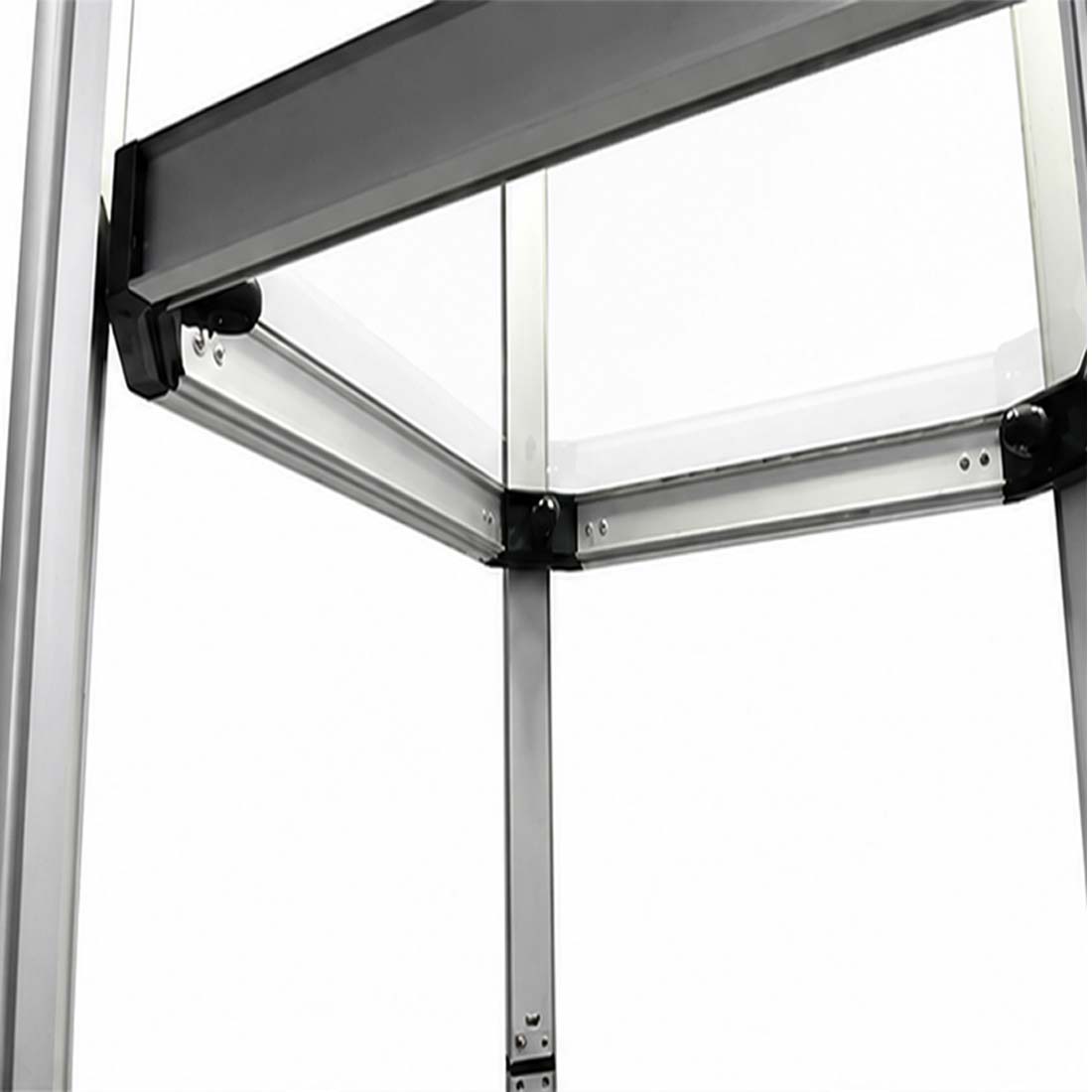 Square Portable Aluminum Spiral Tower Display - 5 Layer Shelves